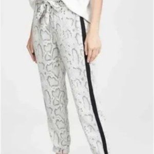 EUC Pam and Gela Track Pants White Python Snakeskin SZ XS / P
